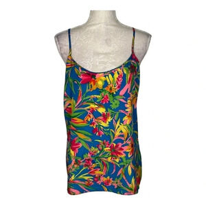 J.Crew Blue Floral Printed Sleeveless Blouse